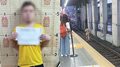 hubad scandal|VIRAL: Naked foreigner, tumakbo sa riles ng MRT 3 .